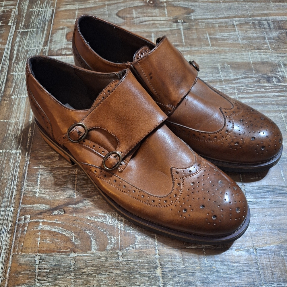 Steve‎ Madden Men's Dress Shoes Brown Color Size 9.5 Leather Upper